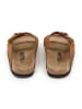 billowy Leren slippers lichtbruin