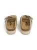 billowy Leren slippers kaki