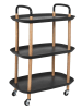THE HOME DECO FACTORY Küchenwagen ''Kaleo'' in Schwarz/ Hellbraun - (B)56 x (H)81 x (T)35,5 cm
