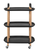 THE HOME DECO FACTORY Küchenwagen ''Kaleo'' in Schwarz/ Hellbraun - (B)56 x (H)81 x (T)35,5 cm