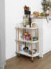 THE HOME DECO FACTORY Küchenwagen ''Kaleo'' in Weiß/ Hellbraun - (B)56 x (H)81 x (T)35,5 cm