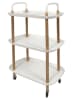 THE HOME DECO FACTORY Küchenwagen ''Kaleo'' in Weiß/ Hellbraun - (B)56 x (H)81 x (T)35,5 cm