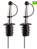 Vacu Vin 2er-Set: Flaschenausgießer in Silber/ Schwarz - (L)16,8 cm