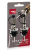 Vacu Vin 2er-Set: Flaschenausgießer in Silber/ Schwarz - (L)16,8 cm