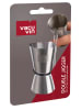 Vacu Vin 2-delige set: double jigger zilverkleurig - 30 ml