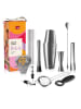Vacu Vin 14-delige cocktailset zilverkleurig