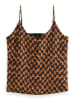Scotch & Soda Top in Hellbraun/ Schwarz