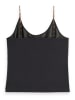 Scotch & Soda Top in Hellbraun/ Schwarz