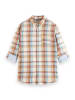Scotch & Soda Hemd in Hellbraun/ Hellblau/ Creme
