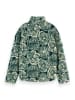Scotch & Soda Fleece trui groen/wit