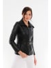 Basics & More Lederjacke in Schwarz