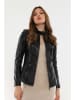 Basics & More Lederjacke in Schwarz