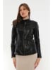 Basics & More Lederjacke in Schwarz