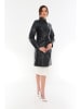 Basics & More Ledermantel in Dunkelblau