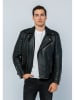 Basics & More Lederjacke in Schwarz