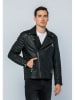 Basics & More Lederjacke in Schwarz
