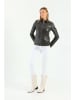 Basics & More Leren jas zwart