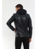Basics & More Leren jas donkerblauw