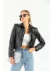 Basics & More Lederjacke in Schwarz