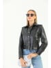 Basics & More Lederjacke in Schwarz