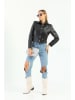 Basics & More Lederjacke in Schwarz