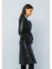 Basics & More Ledermantel in Schwarz