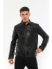 Basics & More Lederjacke in Schwarz
