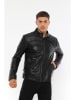Basics & More Lederjacke in Schwarz