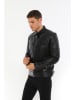 Basics & More Lederjacke in Schwarz