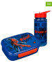 Spiderman 2tlg. Set: Brotzeitdose und Trinkflasche "Spider-Man" in Dunkelblau/ Rot