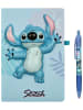 Lilo & Stitch 2tlg. Set: Notizbuch & Kugelschreiber "Lilo & Stitch" in Hellblau