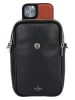 Charm Leder-Handytasche in Schwarz - (B)12 x (H)22 x (T)6 cm