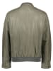 Bugatti Lederjacke in Khaki