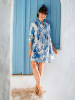 Isla Bonita by SIGRIS Kleid in Blau/ Weiß