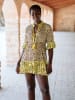 Isla Bonita by SIGRIS Jurk donkerbruin/geel