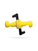 Dreamfarm 4er-Set: Maiskolbenhalter ''Lockorns'' in Gelb - (L)3 cm