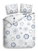 Heckett Lane Satijnen beddengoedset "Zoe" blauw/wit