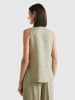 Benetton Leinen-Blusentop in Khaki