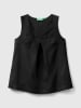 Benetton Leinen-Blusentop in Schwarz