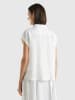 Benetton Leinen-Bluse in Weiß