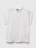 Benetton Leinen-Bluse in Weiß
