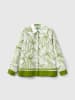 Benetton Blouse groen/wit