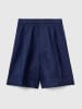 Benetton Lniane bermudy w kolorze granatowym