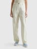 Benetton Leinen-Cargohose in Beige