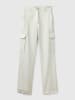 Benetton Leinen-Cargohose in Beige