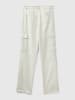 Benetton Leinen-Cargohose in Beige