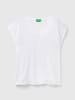 Benetton Leinen-Shirt in Weiß