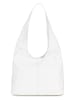 Lucca Baldi Leder-Schultertasche "Barga" in Weiß - (B)33 x (H)32 x (T)4 cm