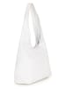 Lucca Baldi Leder-Schultertasche "Barga" in Weiß - (B)33 x (H)32 x (T)4 cm