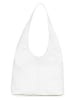 Lucca Baldi Leder-Schultertasche "Barga" in Weiß - (B)33 x (H)32 x (T)4 cm
